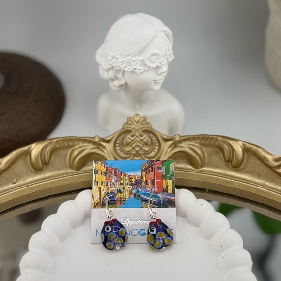 Authentic Murano Glass Earrings – Handcrafted in Italy - Picture 1 of 5